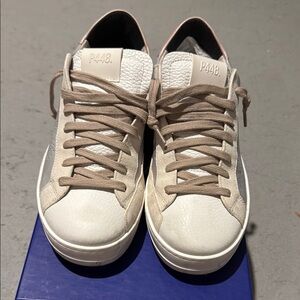 P448 Cream Sneakers Low-Top Casual